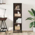 Bibliothèque chêne marron 40x35x139 cm bois d'ingénierie