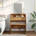 Tabouret de toilette chêne artisanal 70x35x45cm bois ingénierie