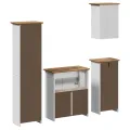 Meubles de salle de bain 4 pcs BODO blanc bois de pin massif