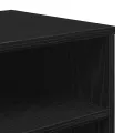 Bibliothèque noir 66x31x80 cm bois d'ingénierie