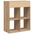 Bibliothèque chêne artisanal 66x31x80 cm bois d'ingénierie