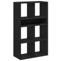 Bibliothèque noir 66x31x112 cm bois d'ingénierie
