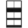 Bibliothèque noir 66x31x112 cm bois d'ingénierie