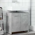 Armoire lavabo de salle de bain gris béton 60x33x60 cm