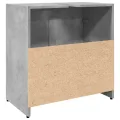 Armoire lavabo de salle de bain gris béton 60x33x60 cm