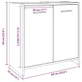 Armoire lavabo de salle de bain gris béton 60x33x60 cm