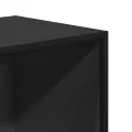 Bibliothèque noir 33,5x33x107,5 cm bois d'ingénierie