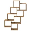 Étagère murale en forme de cube chêne artisanal 90x15x119,5 cm