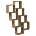 Étagère murale en forme de cube chêne artisanal 90x15x119,5 cm