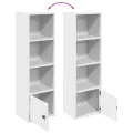 Bibliothèque blanc 31x24x102 cm bois d'ingénierie