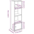 Bibliothèque blanc 31x24x102 cm bois d'ingénierie
