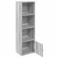 Bibliothèque sonoma gris 31x24x102 cm bois d'ingénierie