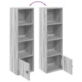 Bibliothèque sonoma gris 31x24x102 cm bois d'ingénierie