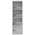 Bibliothèque gris béton 31x24x102 cm bois d'ingénierie