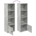 Bibliothèque gris béton 31x24x102 cm bois d'ingénierie