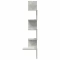 Étagère murale d'angle gris béton 32x32x127,5cm bois ingénierie