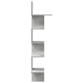 Étagère murale d'angle gris béton 32x32x127,5cm bois ingénierie