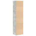Bibliothèque gris béton 31x24x127 cm bois d'ingénierie