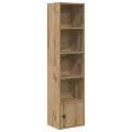 Bibliothèque chêne artisanal 31x24x127 cm bois d'ingénierie