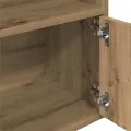 Bibliothèque chêne artisanal 31x24x127 cm bois d'ingénierie