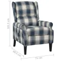 Fauteuil inclinable Bleu Tissu