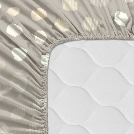 Sábana Bajera Ajustable HappyFriday Light Multicolor 180 x 200 x 32 c