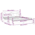 Lit avec matelas gris 180x200 cm similicuir