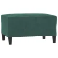 Ensemble de canapés 4 pcs avec coussins Vert foncé Velours