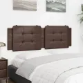 Coussin de tête de lit marron 160 cm similicuir