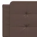 Coussin de tête de lit marron 160 cm similicuir