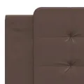 Coussin de tête de lit marron 180 cm similicuir