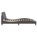 Cadre de lit sans matelas gris 160x200 cm similicuir