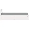 Lit avec tiroirs et matelas blanc 100x200 cm bois massif de pin