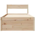 Cadre de lit sans matelas 90x200 cm bois de pin massif