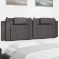 Coussin de tête de lit gris 160 cm similicuir
