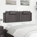 Coussin de tête de lit gris 160 cm similicuir