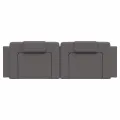 Coussin de tête de lit gris 160 cm similicuir