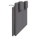 Coussin de tête de lit gris 160 cm similicuir