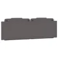 Coussin de tête de lit gris 160 cm similicuir