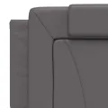 Coussin de tête de lit gris 160 cm similicuir