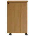 Armoire roulante avec tiroirs MOSS bois de pin marron miel