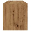 Meuble TV avec lumières LED chêne artisanal bois d'ingénierie