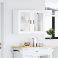Armoire murale de cuisine avec porte en verre Porto blanc