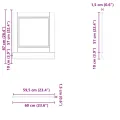 Panneau de lave-vaisselle Porto blanc 60x1,5x67 cm