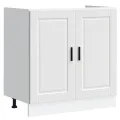 Meuble bas pour évier Porto blanc 80x46x81,5 cm bois ingénierie