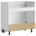 Meuble bas pour évier Porto blanc 80x46x81,5 cm bois ingénierie