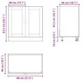 Meuble bas pour évier Porto blanc 80x46x81,5 cm bois ingénierie