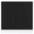 Armoire de cuisine Porto noir bois d'ingénierie