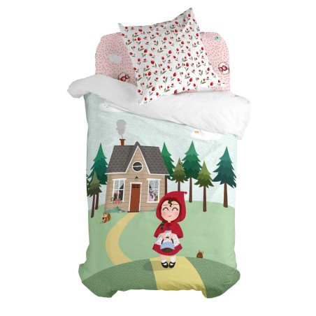 Dekbedovertrek set HappyFriday Mr Fox Red riding hood Multicolour Bed