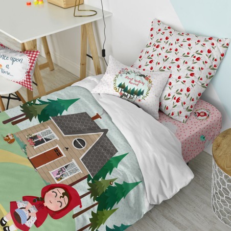 Dekbedovertrek set HappyFriday Mr Fox Red riding hood Multicolour Bed